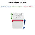 BURGBAD - Pack meuble suspendu lave-mains Joline blanc mat + Robinet lave-mains eau froide Duravit Wave Chromé brillant - vignette