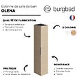 BURGBAD - Colonne de salle de bain Olena 1 porte chêne clair - vignette