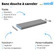 WEDI - Banc de douche à carreler Sanoasa 4 suspendu assise droite - vignette