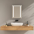 EMKE - EMKE Miroir lumineux salle de bain 45x60cm, Miroir LED avec Interrupteur à bouton, Anti-buée, Miroir avec éclairage lumière Blanche Froide/Chaude - vignette