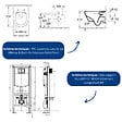 VILLEROY ET BOCH - Pack WC suspendu sans bride  Architectura directflush + abattant frein de chute + bâti-support autoportant + plaque chromée - vignette