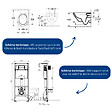 VILLEROY ET BOCH - Pack WC suspendu sans bride Architectura Twistflush [e³] rond + bâti-support sol et mur + plaque noir - vignette