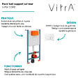 VITRA - Bâti support VitrA V-Fix Core mur porteur + Plaque Root Round Blanche - vignette