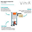 VITRA - Bâti-support VitrA V-Fix Core auto-portant + Plaque Root Round Or brossée - vignette