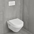 VILLEROY ET BOCH - Pack WC suspendu sans bride Architectura Twistflush [e³] rond + bâti-support ViConnect + plaque blanc - vignette