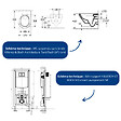 VILLEROY ET BOCH - Pack WC suspendu sans bride Architectura Twistflush [e³] rond + bâti-support ViConnect + plaque noir - vignette