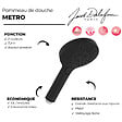 JACOB DELAFON - Pommeau de douche Metro 3 jets noir + flexible - vignette