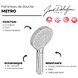 JACOB DELAFON - Pommeau de douche Metro 3 jets chromé + flexible - vignette