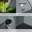 TECTAKE - Tente tunnel Roskilde pour 6 personnes gris clair/gris foncé - vignette