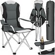 TECTAKE - Chaise pliante avec rembourrage gris - vignette