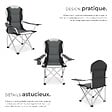 TECTAKE - Chaise pliante avec rembourrage gris - vignette