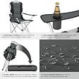 TECTAKE - Chaise pliante avec rembourrage gris - vignette