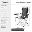 TECTAKE - Chaise pliante avec rembourrage gris - vignette