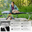 TECTAKE - Lit de camp en aluminium noir - vignette