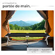 TECTAKE - Lit de camp en aluminium noir - vignette