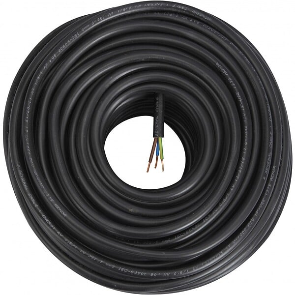 NEXANS - Câble électrique 3 G 1.5 mm² u1000r2v L.100 m, noir - large