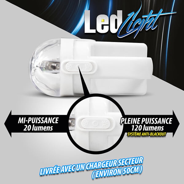 LED LIGHT - Lampe de secours portative 24 Leds - Anti blackout - large