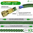 VOUNOT - Tuyau d’Arrosage Extensible 30m avec Récipient Savon et accessoires vert - vignette