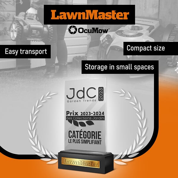 LAWNMASTER - Robot tondeuse autonome 24V sans fil périmétrique - Le robot le plus simple du marché - large