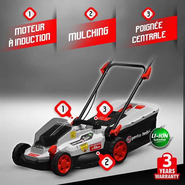 ELEM GARDEN TECHNIC - Kit 3 machines rechargeables 20V max + 2 batteries - large