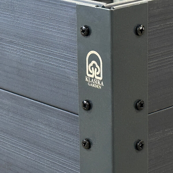 KLASIKA GARDEN - Jardinière surélevée GPPS KLASIKA Woodlook, anthracite 150x75x30 - large