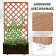 OUTSUNNY - Jardinière avec treillis - bac à fleurs - jardinière sur pied - dim. 72,5L x 31,5l x 149,5H cm inserts d'irrigation inclus bois sapin pré-huilé - vignette