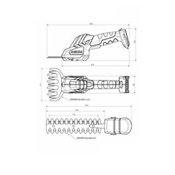 METABO - Taille-bordures METABO 12 V PowerMaxx SGS 12 Q  1x 2,0 Ah Li-Power, SC 30 + coffret - large