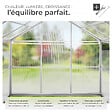 TECTAKE - Serre en aluminium avec fondation, résistant aux UV blanc transparent - vignette