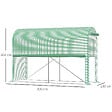 OUTSUNNY - Serre de jardin serre à tomates dim. 3L x 1l x 2H m porte zippée déroulante 2 fenêtres latérales enroulables acier PE haute densité vert - vignette