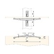 EMUCA - Lot de consoles pour 5 tablettes en verre pour la structure Zero, verre non inclus, Zamak, Peint en noir texturé - vignette