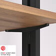 EMUCA - Kit de fixation pour 4 étagères en bois et 1 tringle de suspension de 1m de long Noir, Aluminium et Zamak et Plastique, Peint en noir texturé - vignette