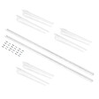 EMUCA - Kit de pour 3 étagères avec consoles et supports muraux Jagmet, longueur 280mm, Acier, Peint en blanc - vignette