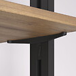 EMUCA - Kit de fixation pour 3 étagères en bois et 1 module pour structure Zero, Zamak, Peint en noir texturé - vignette