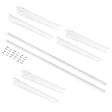 EMUCA - Kit de pour 3 étagères avec consoles et supports muraux Jagmet, longueur 380mm, Acier, Peint en blanc - vignette