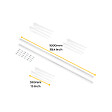 EMUCA - Kit de pour 3 étagères avec consoles et supports muraux Jagmet, longueur 380mm, Acier, Peint en blanc - vignette