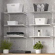 EMUCA - Kit de pour 3 étagères avec consoles et supports muraux Jagmet, longueur 380mm, Acier, Peint en blanc - vignette