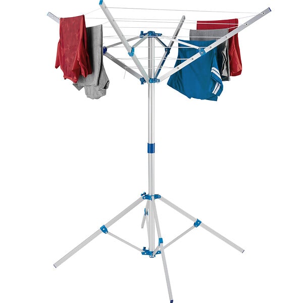 TECTAKE - Séchoir à linge mobile en aluminium gris - large