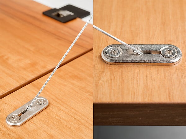 EMUCA - Mécanisme de porte relevable Miniwinch avec couvercle, 10kg, Acier et Plastique, Gris - large