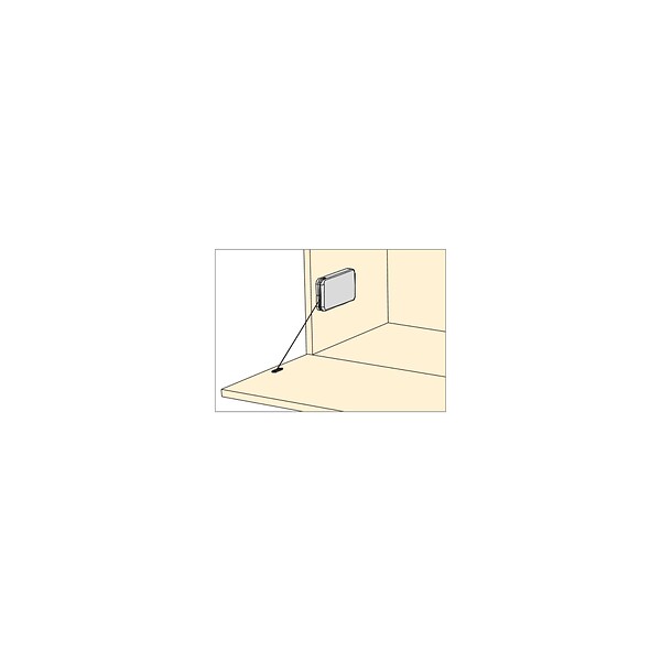 EMUCA - Mécanisme de porte relevable Miniwinch avec couvercle, 10kg, Acier et Plastique, Gris - large