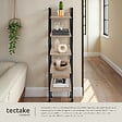 TECTAKE - Étagère échelle Bois clair industriel, Chêne Sonoma - vignette