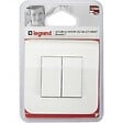 LEGRAND - Double interrupteur va et vient 10A complet - Mosaic - blanc - Legrand - vignette