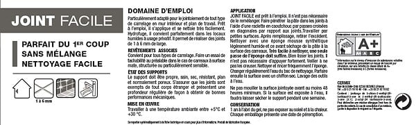 CENTRALE BRICO - Joint pâte tout type de carrelage et mosaïque, noir, 5m² - large