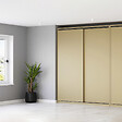 EMUCA - Kit de 2 portes coulissantes et Flow de ferrures pour armoires à fermeture souple avec rails de surface 2,35m, panneaux non inclus, anodisé mat - vignette