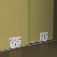 EMUCA - Kit de 2 portes coulissantes et Flow de ferrures pour armoires à fermeture souple avec rails de surface 2,35m, panneaux non inclus, anodisé mat - vignette