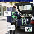 VOUNOT - Lot de 5 sacs de demenagement grand format avec sangles et poignee bleu - vignette