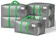 VOUNOT - Lot de 5 sacs de demenagement grand format avec sangles et poignee gris - vignette