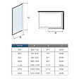 AICA SANITAIRE - Paroi de douche à l'italienne cadre noir 100x200cm cadre et étagère de douche aluminium et noir mat - vignette