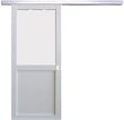 GD MENUISERIES - Porte Coulissante Athena Blanc H204 x L83 cm, Rail Alu, Coquilles blanc - vignette