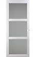 GD MENUISERIES - Porte Coulissante Kenya Blanc Vitrée H204 X L93 cm, Coquilles Blanc - vignette