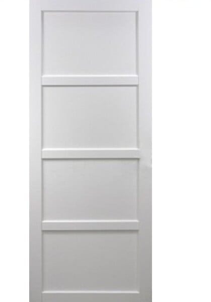 GD MENUISERIES - Porte Coulissante Tamera blanc H204 x L73 cm, Coquilles blanc - large